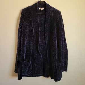 Arizona Jean Company Dark Blue velvet cardigan